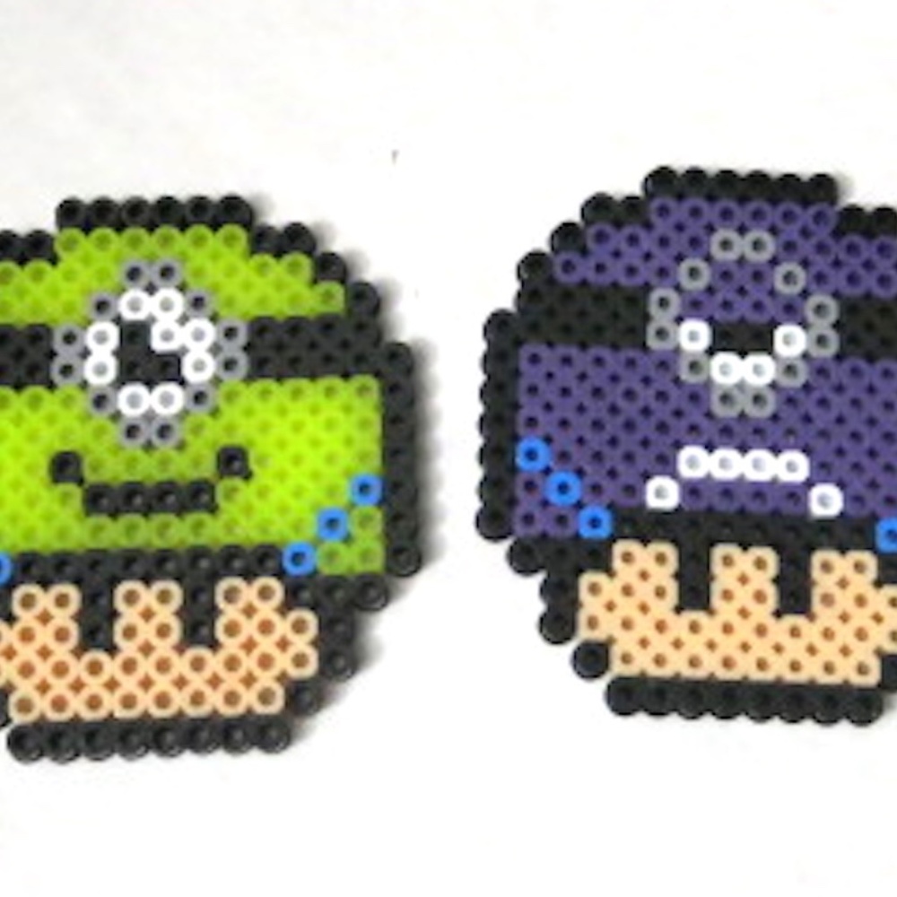 Perler Beads Nintendo Mushroom Minion Ornament